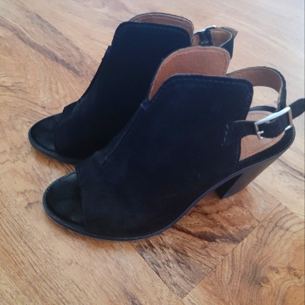 Frye Dani mule slingback suede heels size 8